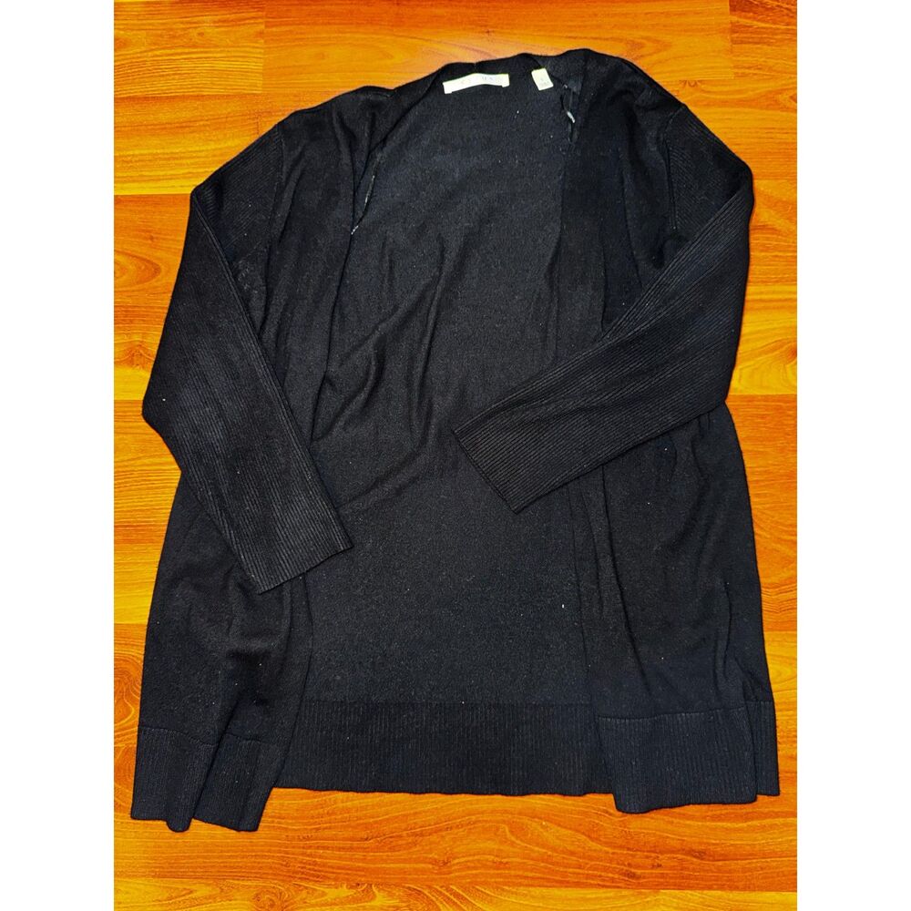 Cyrus Open Front Black Mid Sleeve Cardigan